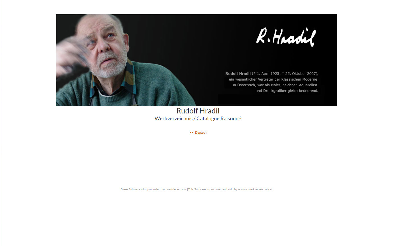Rudolf Hradil - Werkverzeichnis / Catalogue Raisonné