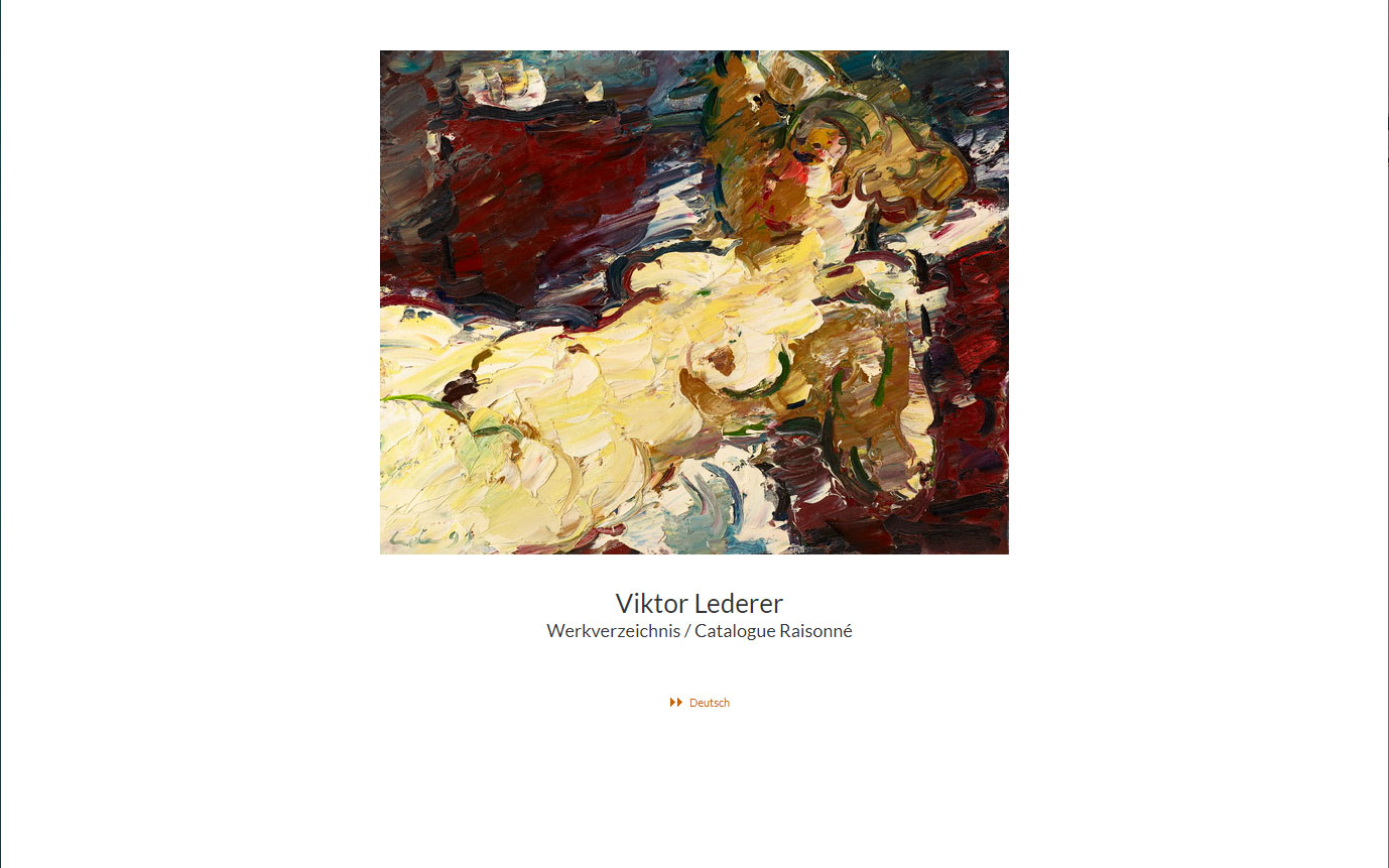 Viktor Lederer - Werkverzeichnis / Catalogue Raisonné